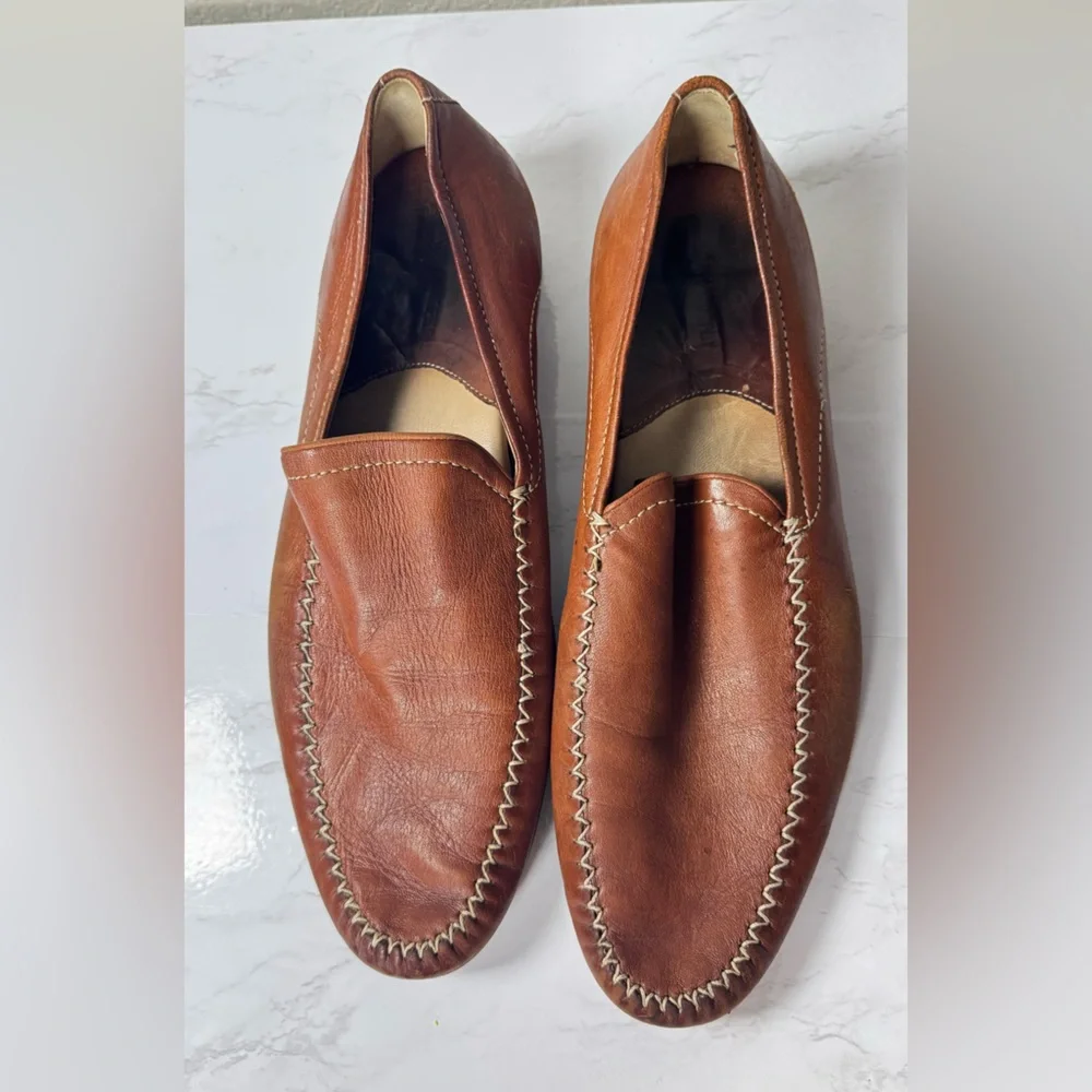 Johnston & Murphy Brown Leather Slip-On Loafers